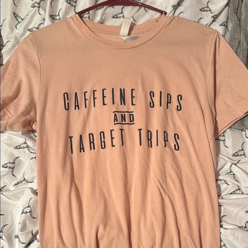 Peach Graphic Tee - Caffeine Sips and Target Trips